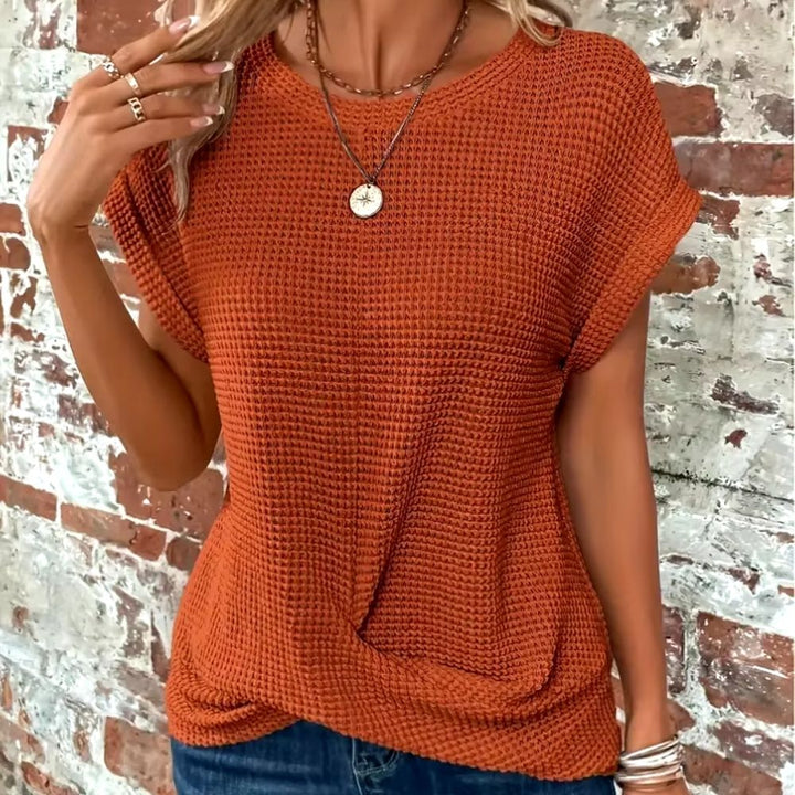 Erin™ | Chic Waffle Knit Blouse